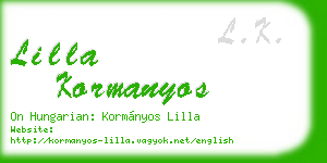lilla kormanyos business card