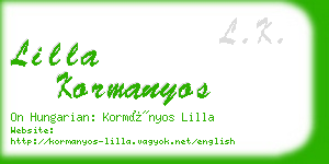 lilla kormanyos business card